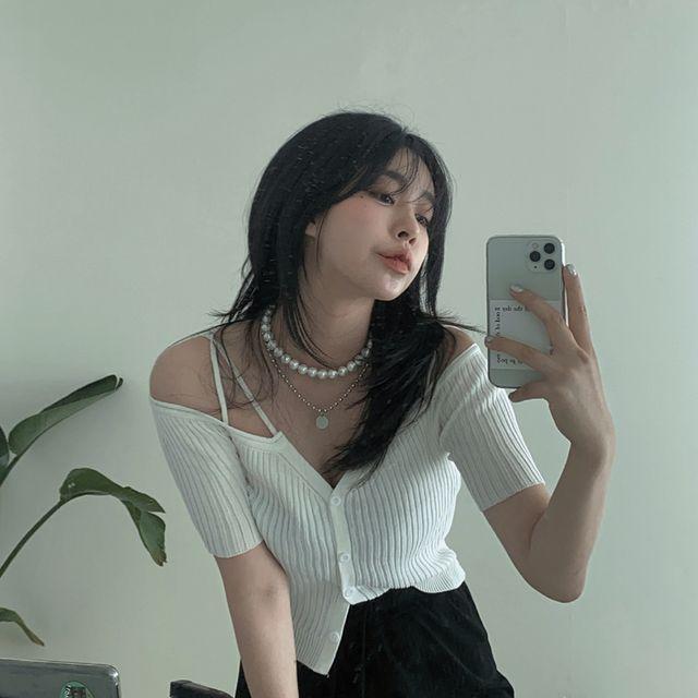 엑스 숄더 니트 (아이)