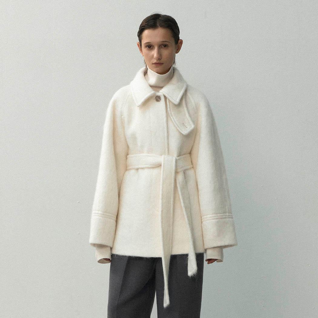 헤어리 울 벨티드 하프 코트(CT-1450)