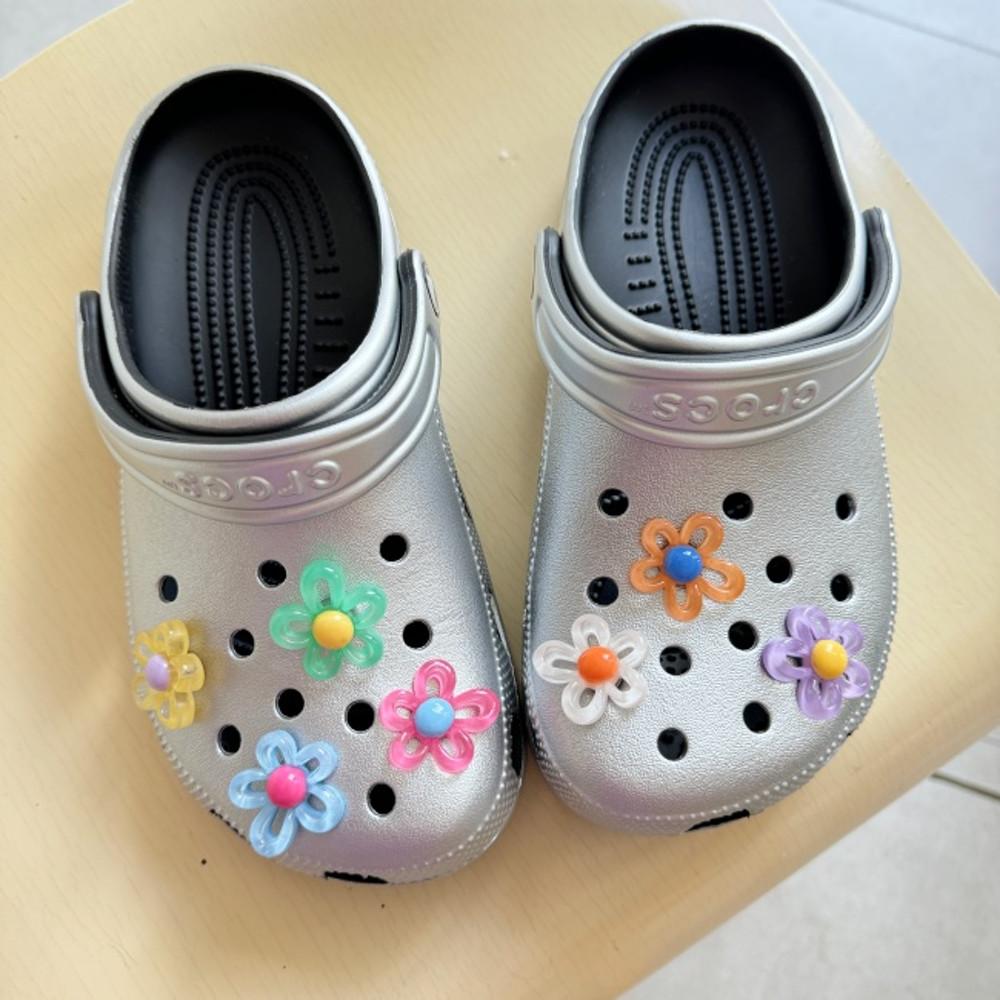 컬러풀 꽃 샌들 꾸미기 신꾸 신발 장식 단추 참 (7개 1SET)