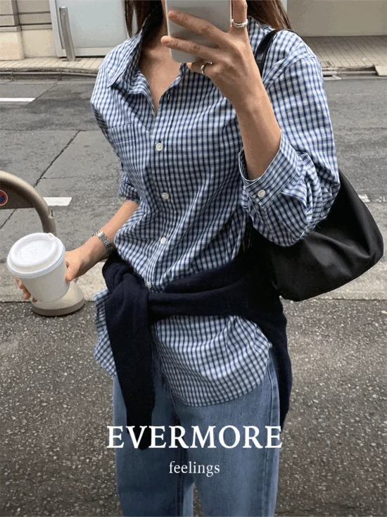 [당일출고] [evermore] 하비 체크 셔츠(2color)