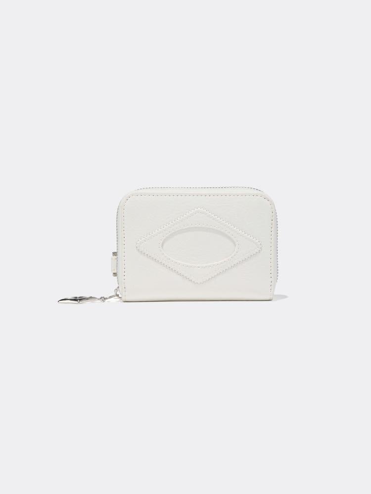 미스치프 RHOMBUS ZIP-AROUND WALLET-WHITE