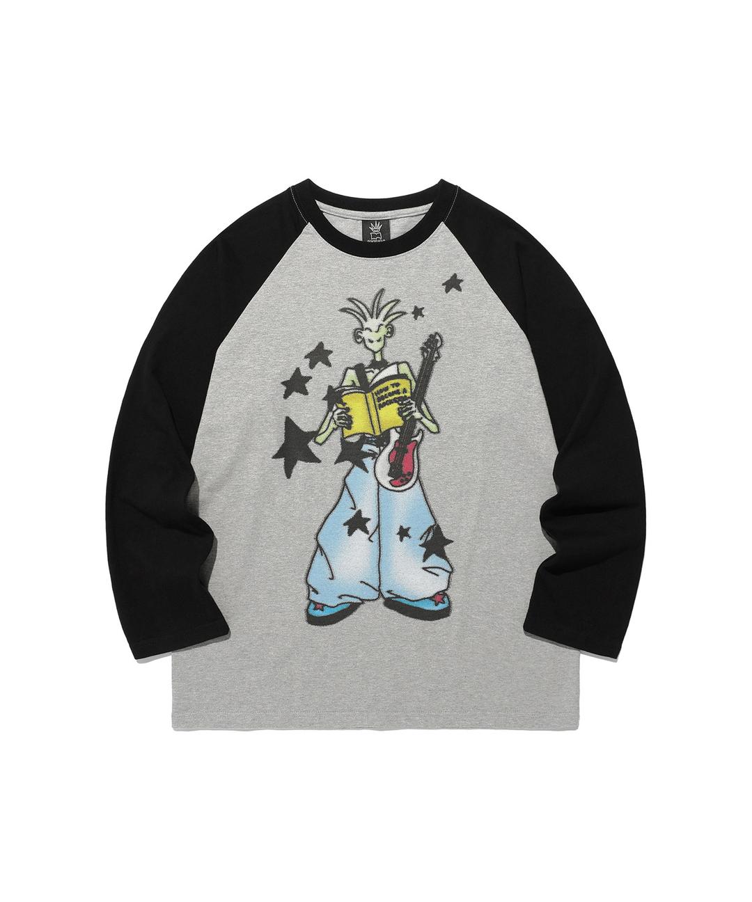 IKXPBC DREAM A ROCKSTAR RAGLAN LS TEE_GREY