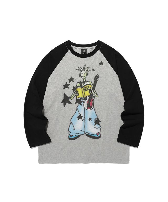 IKXPBC DREAM A ROCKSTAR RAGLAN LS TEE_GREY