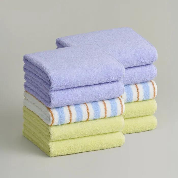 페이스 타월 - 10P - 미스트블루ST2P+그라스그린4P+라일락레이크4P (에디션_레이크 컬렉션)