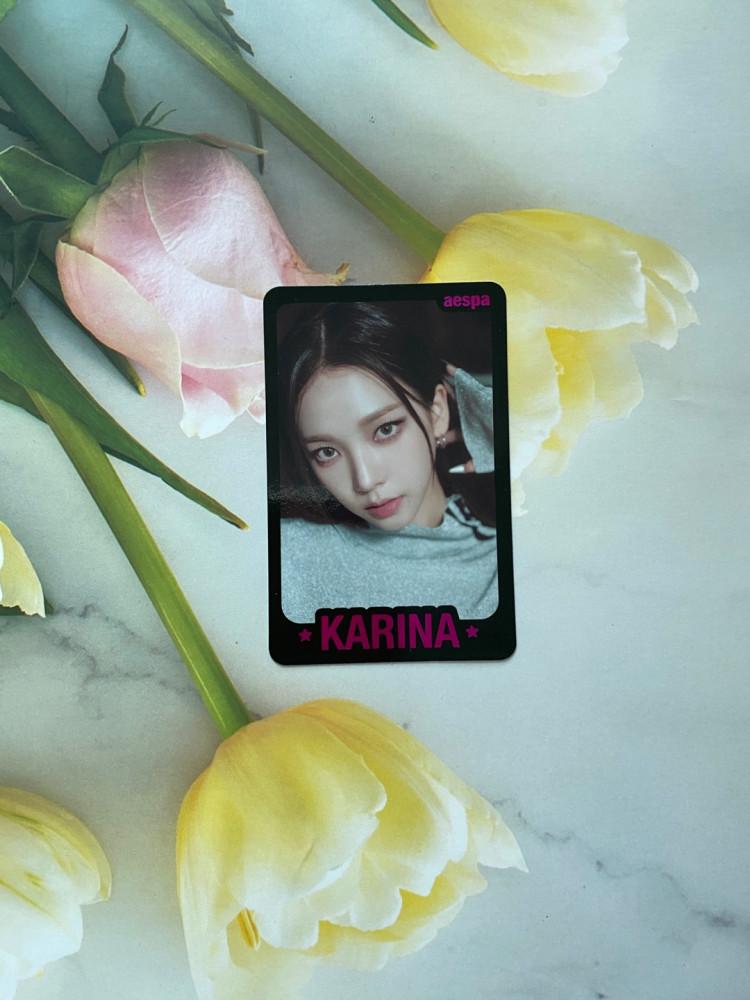 에스파 마이월드 트레카 B버전 포카 aespa MY WORLD 카리나 포토카드
