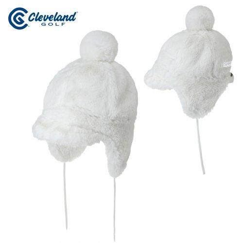 전체 FUR 방울장식 귀덮개 여성 골프모자_CGWCP24006WH