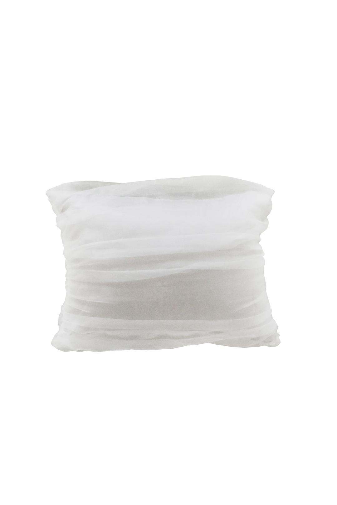 white fold pillow cover