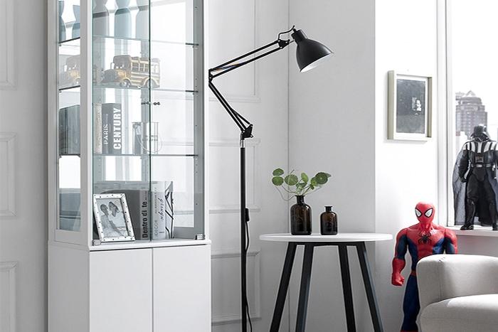 프리미엄 콤비 600-5단 유리장식장 거실수납장