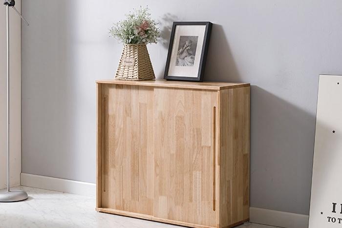 알피노 고무나무원목 슬라이딩 수납장(SI_184)