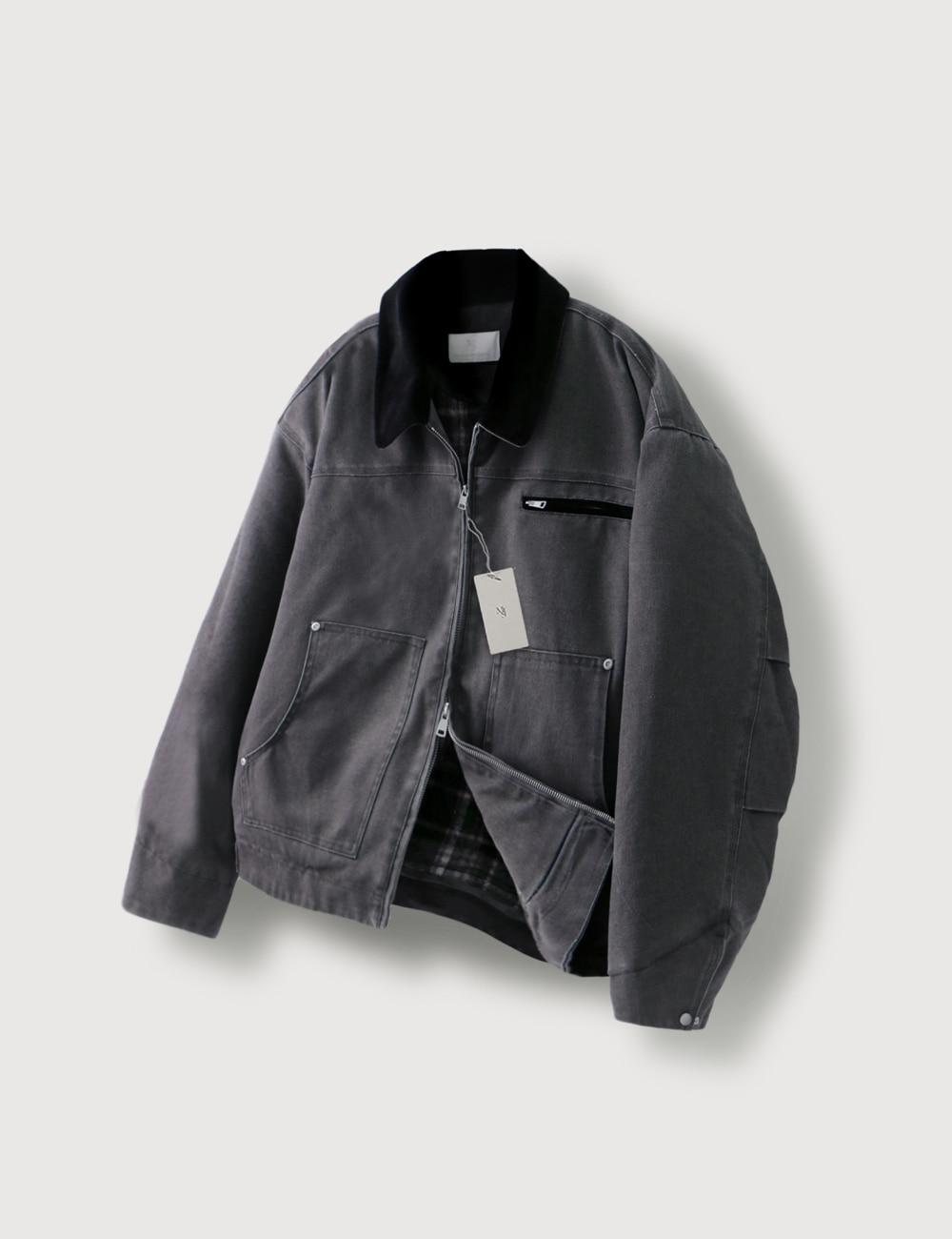 헤비 체크 라이닝 워크 자켓