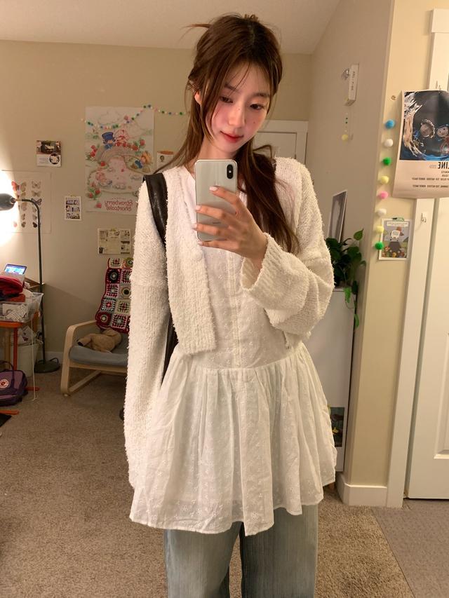 보우아카이브 fuzzy cardigan
