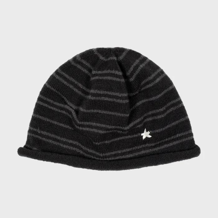 TCM stripe bottle beanie (charcoal/grey)