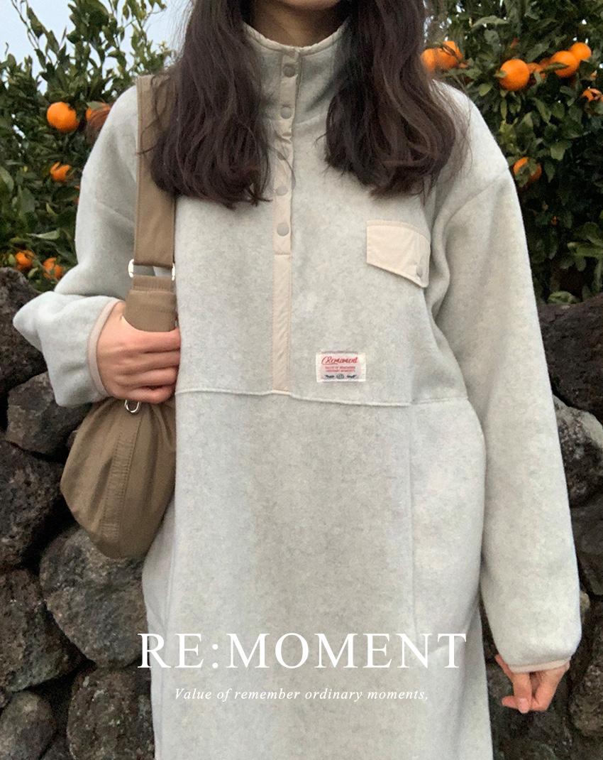 [💗주문폭주!/RE:MOMENT/블랙 당일발송] made. 턴즈 아노락 후리스 원피스 3color!