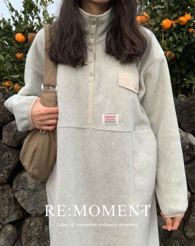 [💗주문폭주!/RE:MOMENT/블랙 당일발송] made. 턴즈 아노락 후리스 원피스 3color!