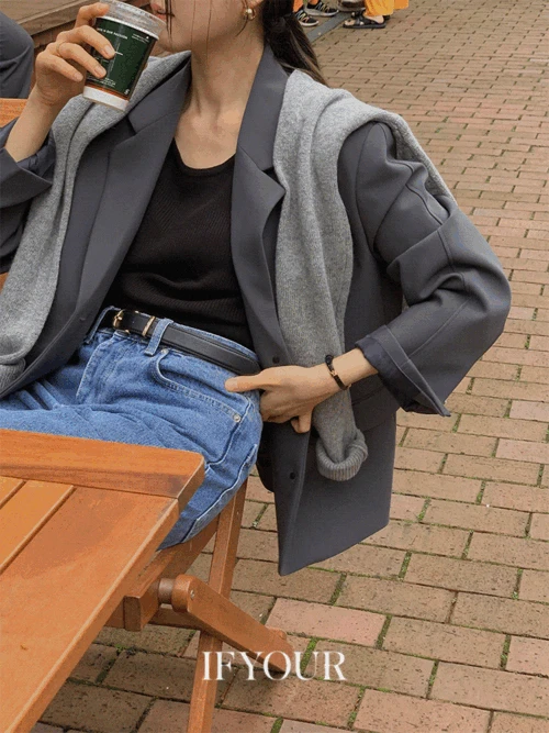 [MADE][당일발송] 퍼스트 루즈핏 자켓(charcoal)