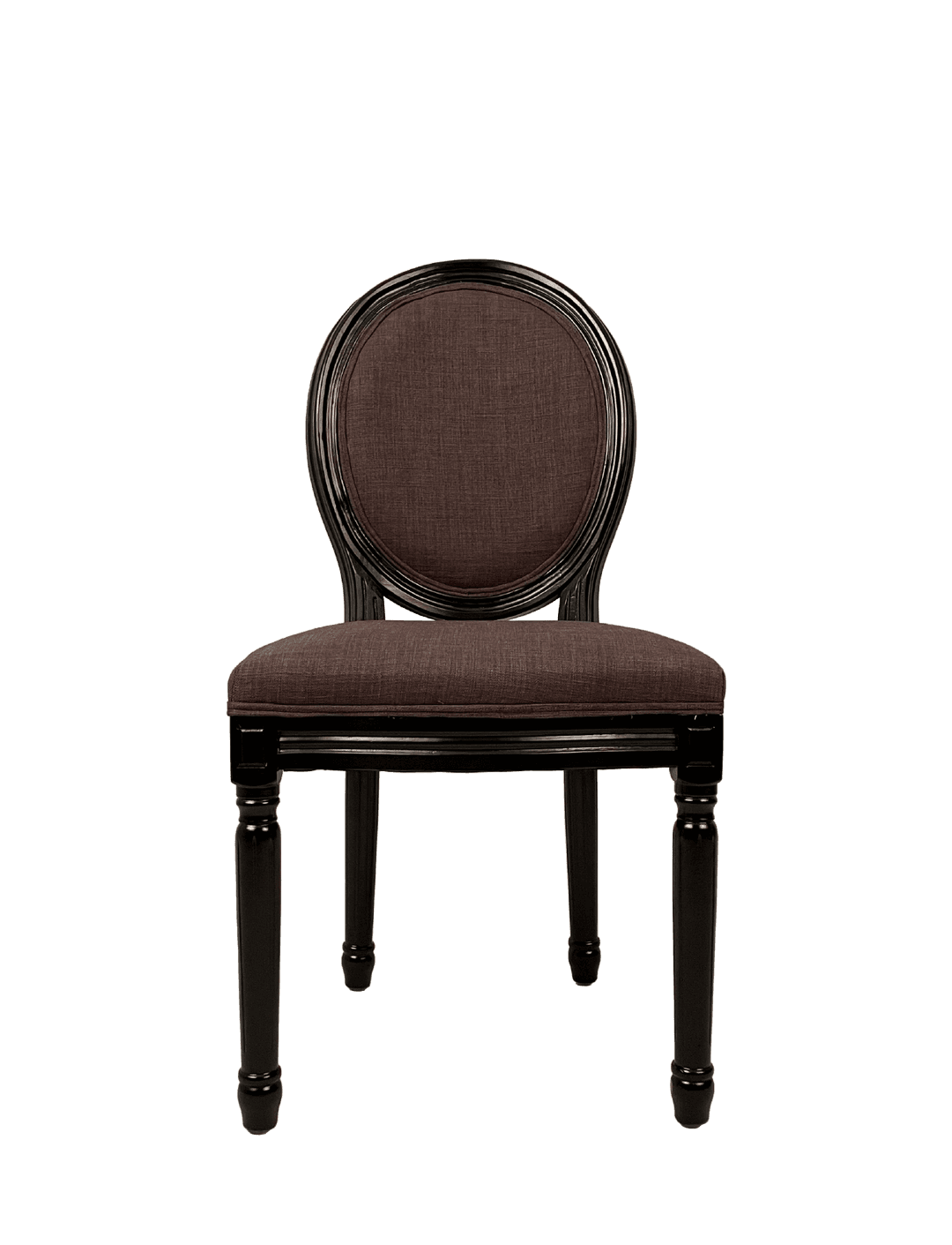 플라워 체어 블랙 패브릭