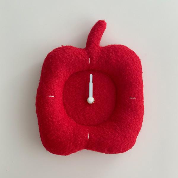 [fabric] Apple Clock _ red
