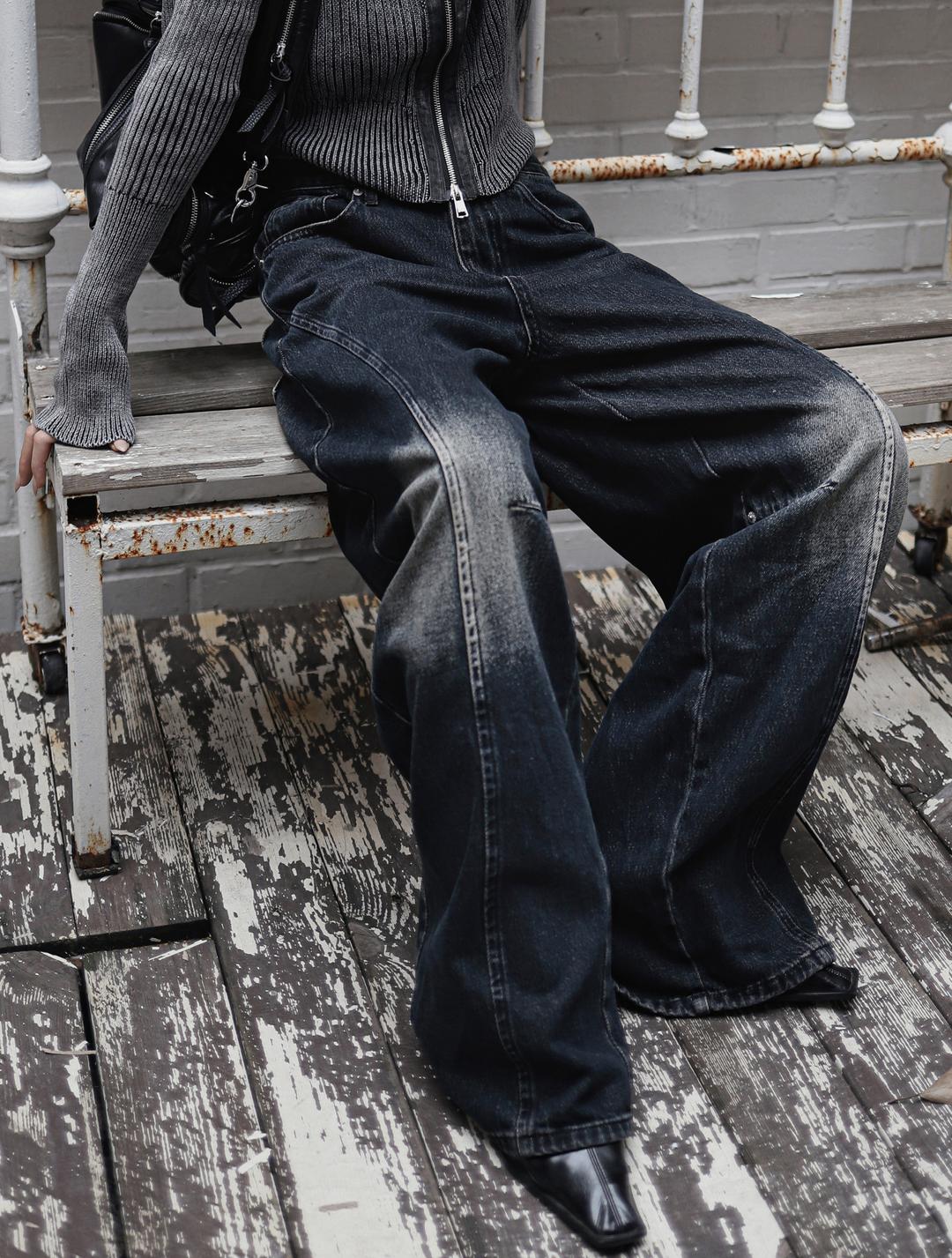 이은 Venom Wide Denim Pants