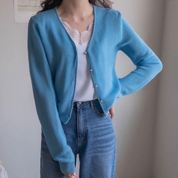 [린넨 텐셀 블렌딩]라리엔 믹스짜임 린넨 가디건