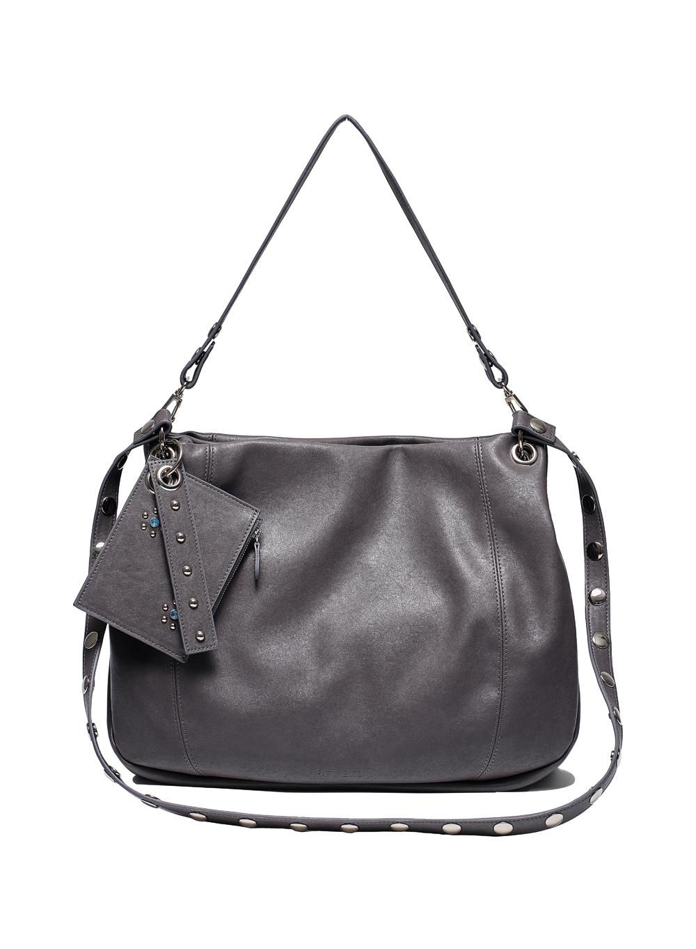 [WOMEN] 2WAY LEATHER HOBO BAG_CHARCOAL