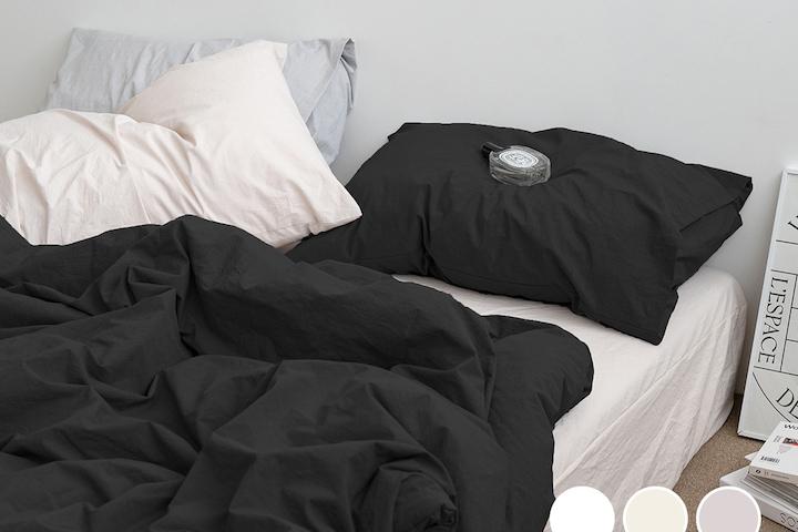 [5%쿠폰][사은품/단독]퓨어코튼 고밀도60수 워싱 무봉제 차렵이불세트 SS/Q 13색