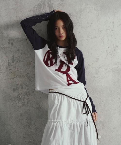 프렌다(PRENDA)  PRDA BIG PATCH RAGLAN LONG SLEEVE WHITE - 사이즈 & 후기 | 무신사
