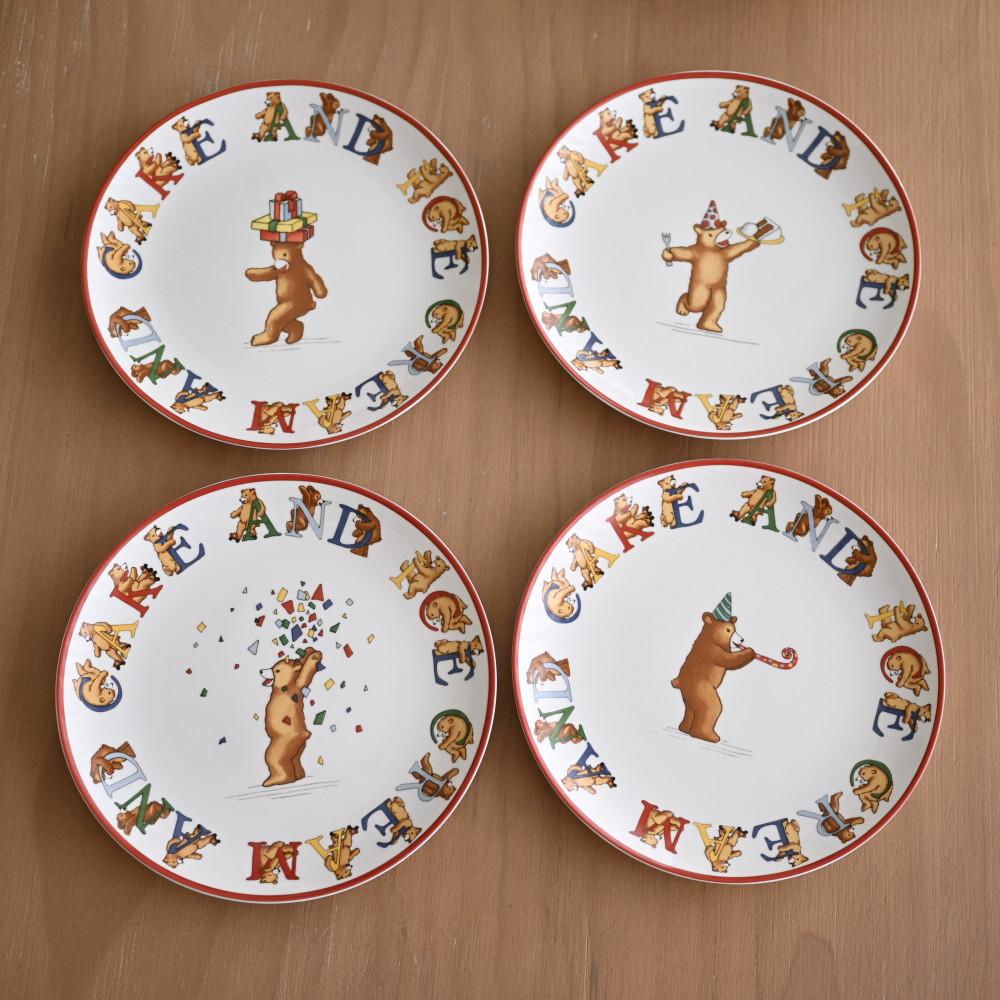 빈티지 티파니앤코 tiffany and co 생일축하한다곰 생일파티 곰돌이 플레이트