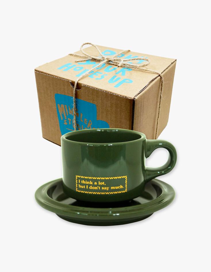 THINK A LOT 200ml 컵앤소서 카페라떼잔