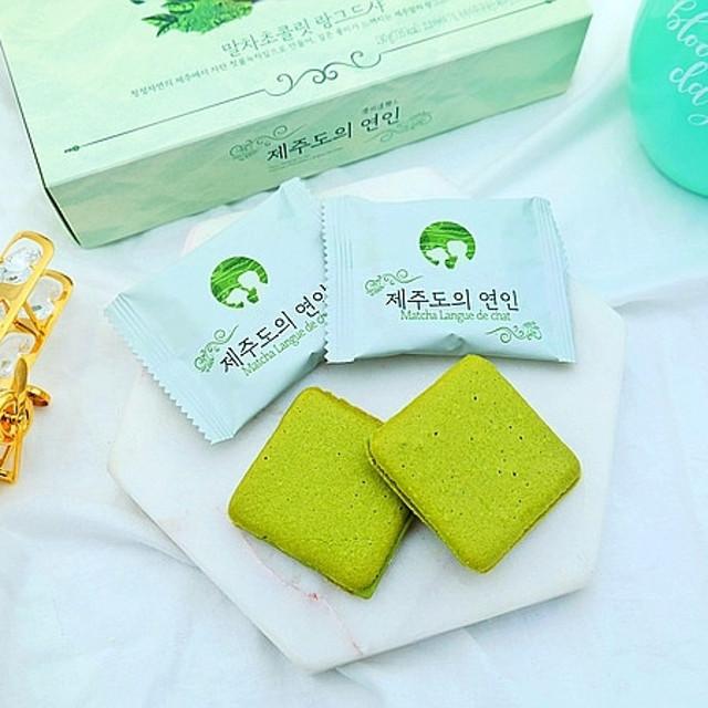 [녹차쿠키] 제주 말차초콜릿 랑그드샤 제주도의연인