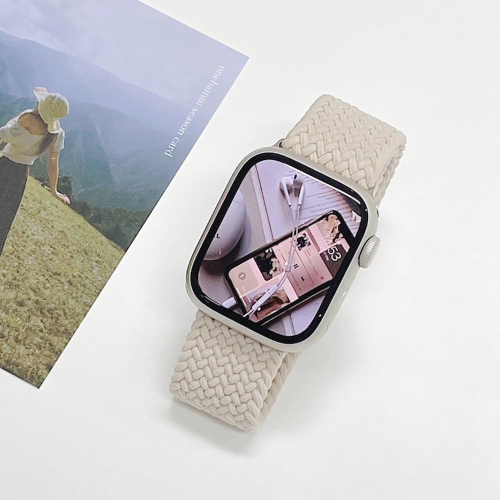 애플워치 스트랩 8 7 6 3 SE 2 버클 브레이드솔로루프 스타라이트 밴드 줄질 시계줄