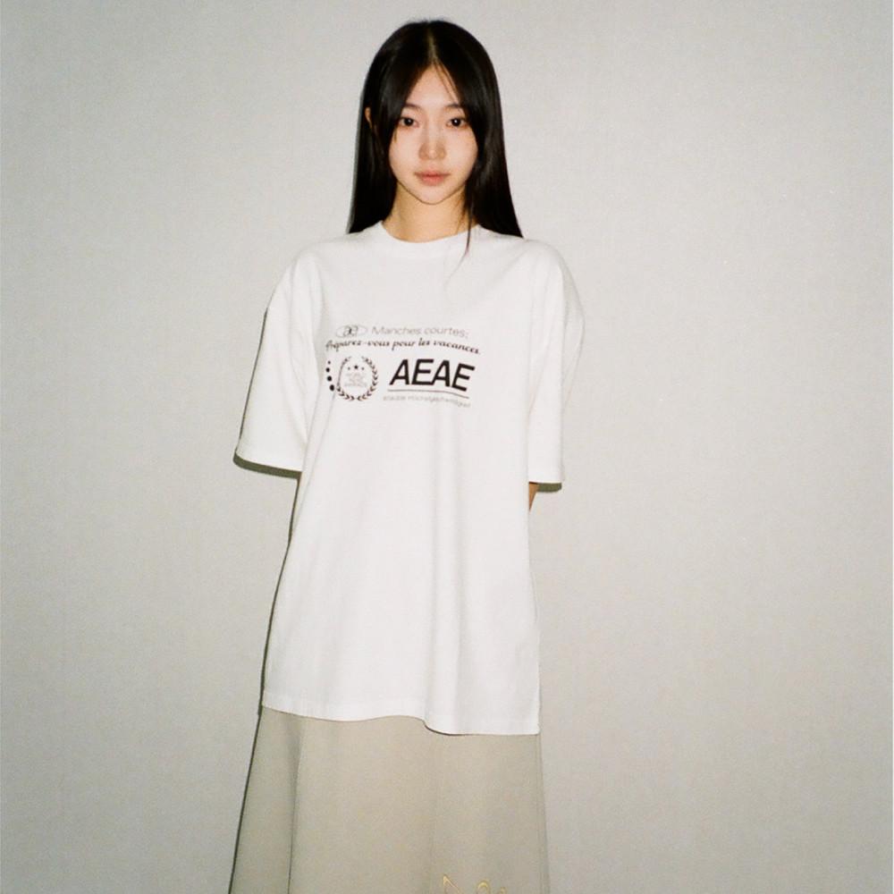 AEAE 에이이에이이 뉴 로고 반팔티셔츠 화이트