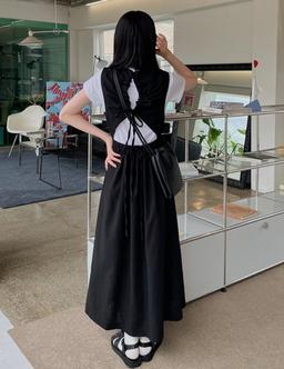 백리본린넨원피스