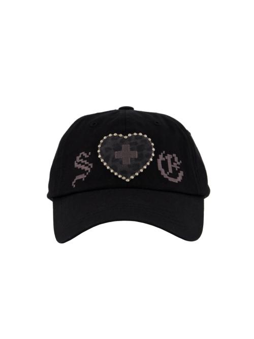 LEO APPLIQUE BALL CAP / BLACK