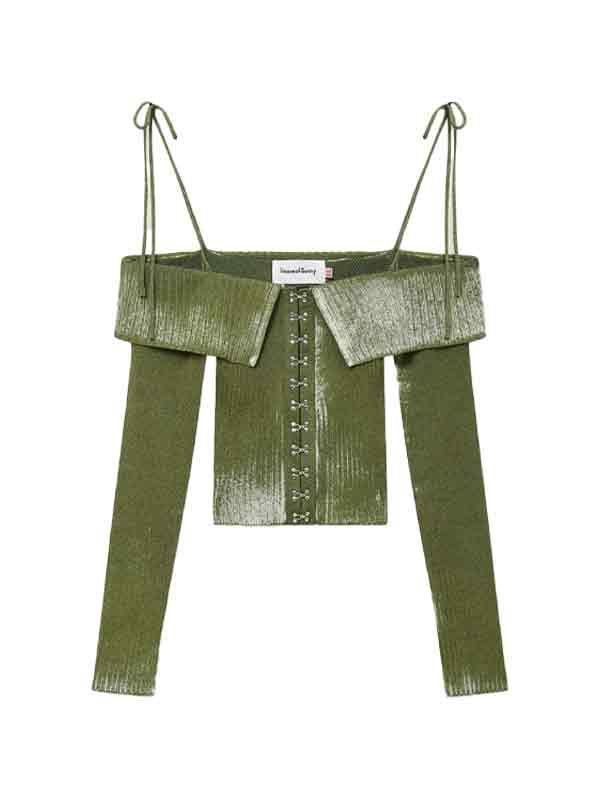 오프 숄더 니트