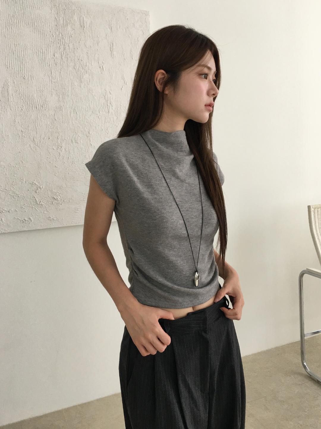 노비야카 [주문폭주] Dal drape t (cream, gray, black) *블랙당일출고