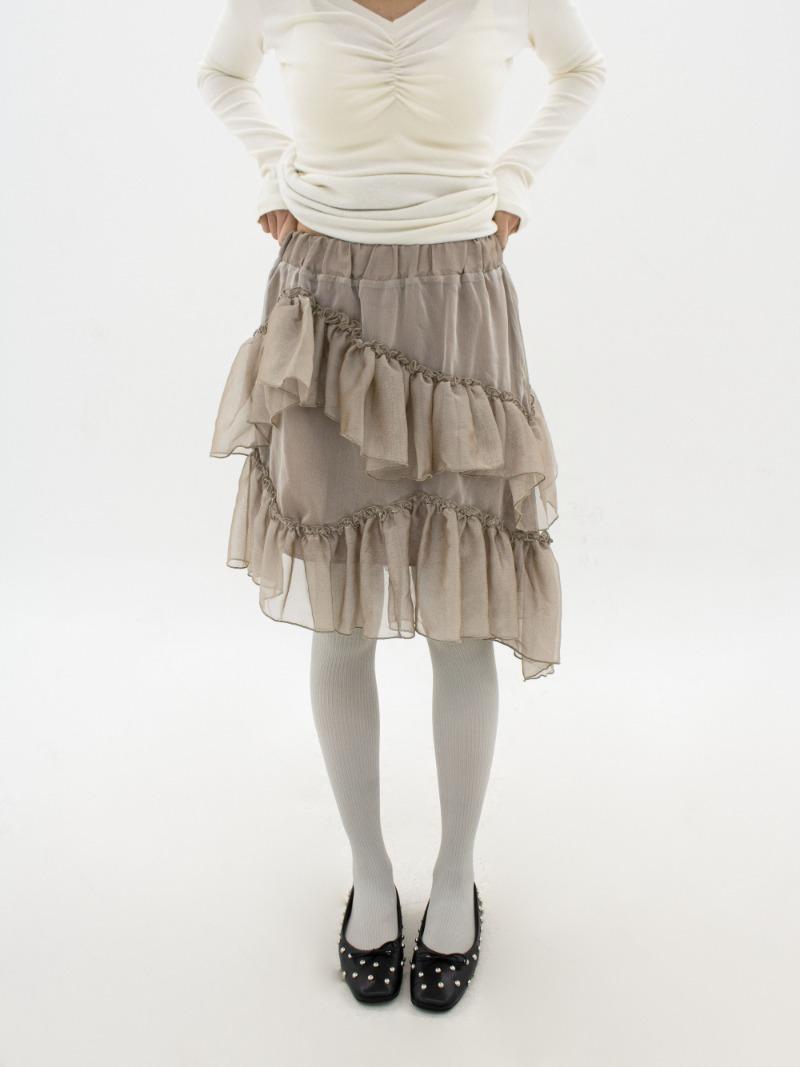 Ruffle Chiffon Skirt