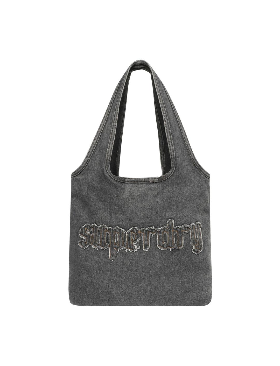 WASHED DENIM SHOPPER BAG