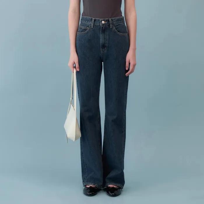 [13차] Wide Flared Denim (Mid Blue)