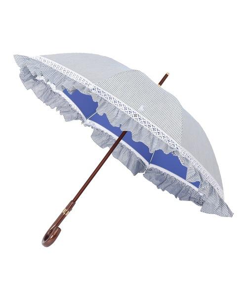 遮光 晴雨兼用日傘　”ストライプフリル”