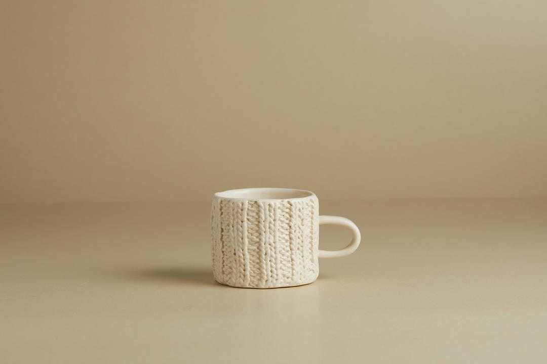 knit Mug 03 _ warm ivory