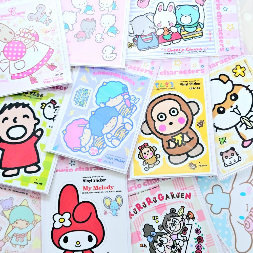 (재입고) 산리오 레트로 캐릭터 빅 데코 스티커 13종