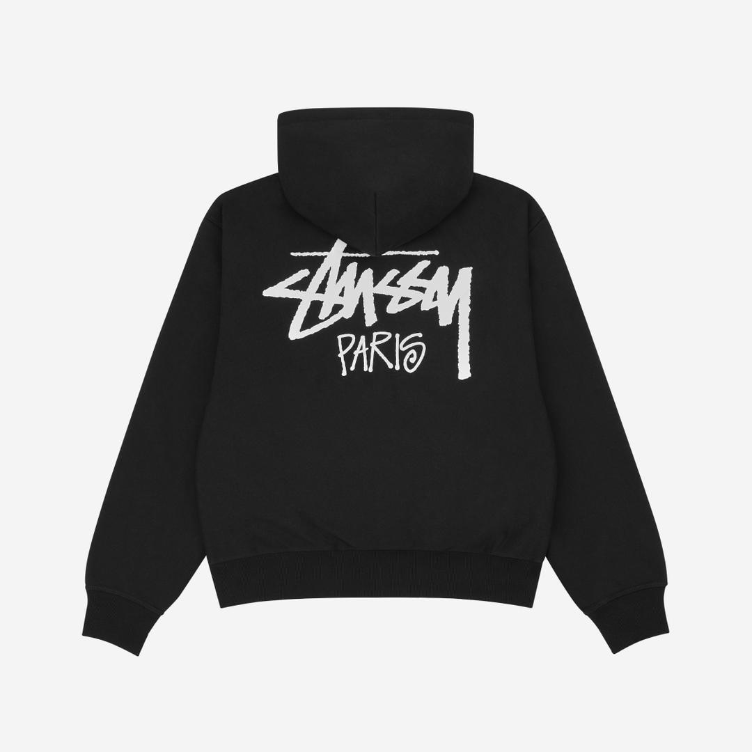 Stussy Stock Paris Zip Hoodie Black