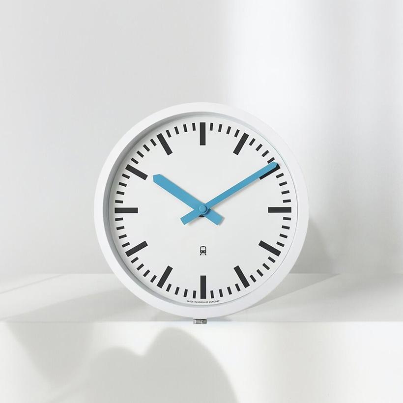 스테이션 벽시계_블루