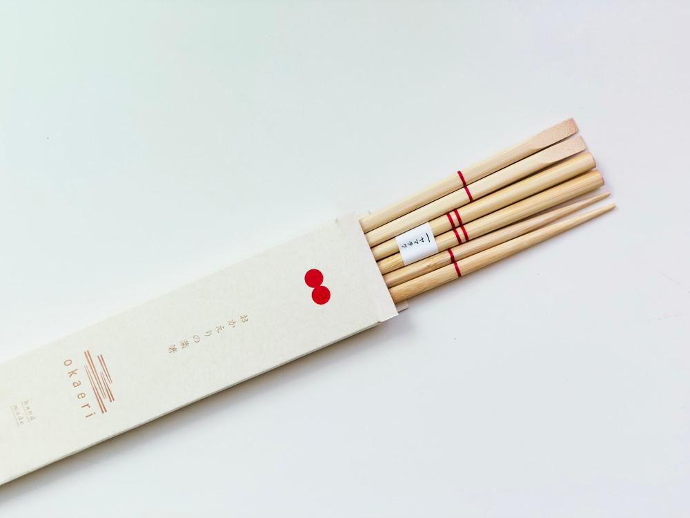 YAMACHIKU 야마치쿠 일본 천연 대나무 젓가락 오카에리 OKAERI 3 in 1 프리미엄 요리젓가락세트 / 요리용 / 플레이트용 / 서버