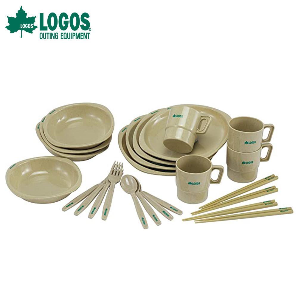 로고스 젓가락 컵 커트러리 디너 세트 4인용