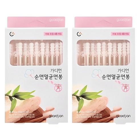 가디언 순면 멸균 면봉, 48개입, 2개 - 면봉 | 쿠팡