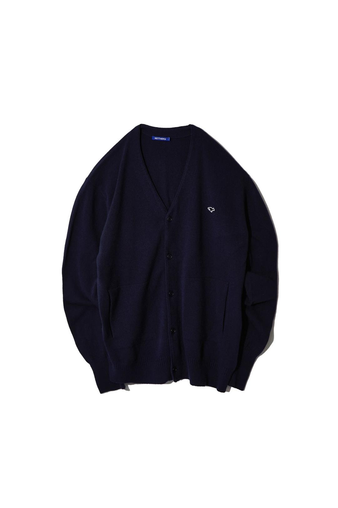 MERINO WOOL CARDIGAN (NAVY)