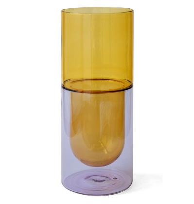 아마브로 화병 더블 베이스 꽃병 옐로우 퍼플 스페셜