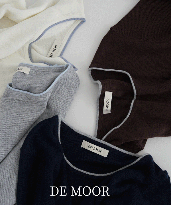 드무어 [가을10%][DEMOOR] 모던즈 배색 스탠다드 니트 (직진배송)