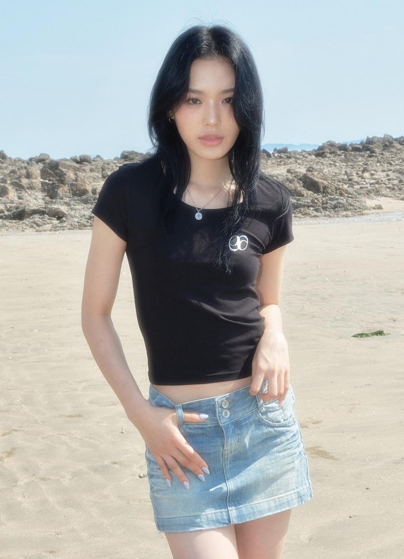 U NECK TEE / BLACK